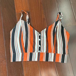 Striped Crop Top - size small